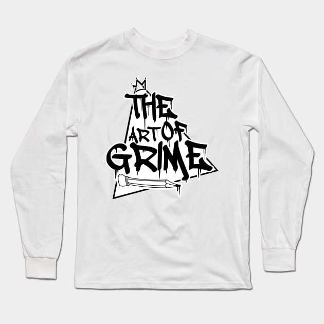 The Art Of Grime White Long Sleeve T-Shirt by ArtOfGrime